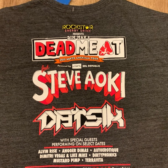 Men’s adidas tshirt steve aoki autographed tour tshirt rare small new - Picture 9 of 9